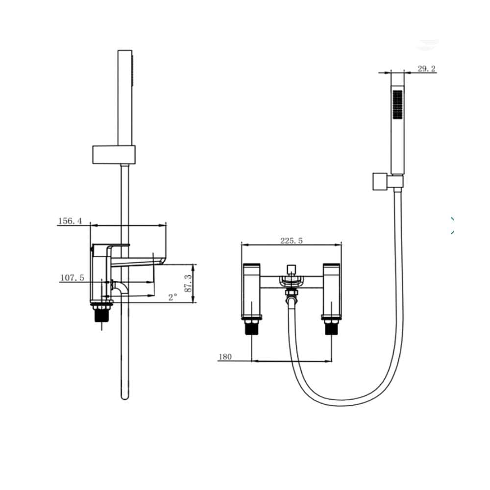Aquarius Bathrooms Bath Shower Mixer Aquarius Hydro Bath Shower Mixer Tap with Shower Kit