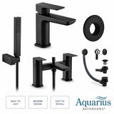 Aquarius Hydro Complete Bath Brassware Pack with Basin Mixer, Bath and Shower Mixer