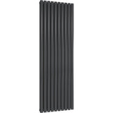 Aquarius Bathrooms Column Radiator 1800 x600mm / Anthracite Aquarius Athens Double Vertical Column Radiator