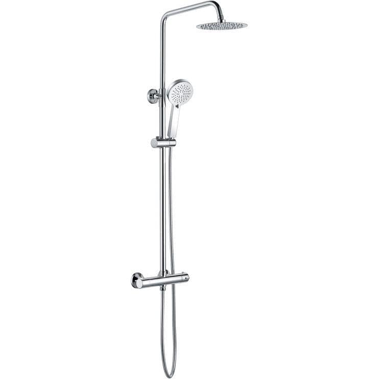 Aquarius Bathrooms Exposed Shower Set Chrome Aquarius Exposed Thermostatic Bar Shower Overhead and Handheld Shower