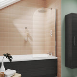 Aquarius LevAqua Curved 6mm Hinged Bath Screen 1400 x 800mm