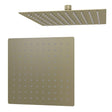 Aquarius Bathrooms Shower Head Aquarius Modern Square Over Head 200mm Shower Head Brushed Brass AQ601042