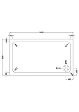 Aquarius Bathrooms Rectangle Shower Tray 1400x800mm Aquarius Urbano Rectangular 45mm Stone Resin Shower Tray in Slate Grey