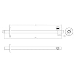 Aquarius Bathrooms Fixed Shower Arm Aquarius Modern Round Fixed Overhead Shower Arm