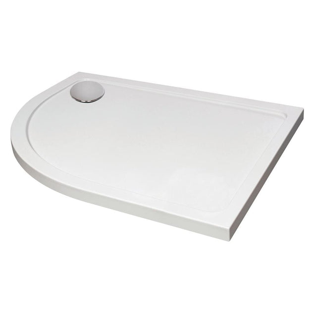 Aquarius Bathrooms Quadrant Shower Tray 900x760mm / Left Hand Aquarius Urbano Offset Quadrant 45mm Stone Resin Shower Tray in White
