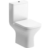 Aquarius Bathrooms Close Coupled Toilet Aquarius Sequoia Rimless Close Coupled Open Back Comfort Height Toilet with Soft Close Seat