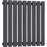Aquarius Bathrooms Column Radiator 600 x 540mm Aquarius Athens Single Horizontal Column Radiator in Anthracite