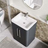 Aquarius Floor Standing Vanity Unit Aquarius Perth 600mm 2 Door Floor Standing Vanity Unit with 1 Tap Hole Basin