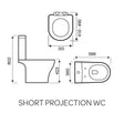 Aquarius Bathrooms Close Coupled Toilet Aquarius K-Series Rimless Short Projection Close Coupled Toilet, Cistern and Soft Close Seat AQKS538