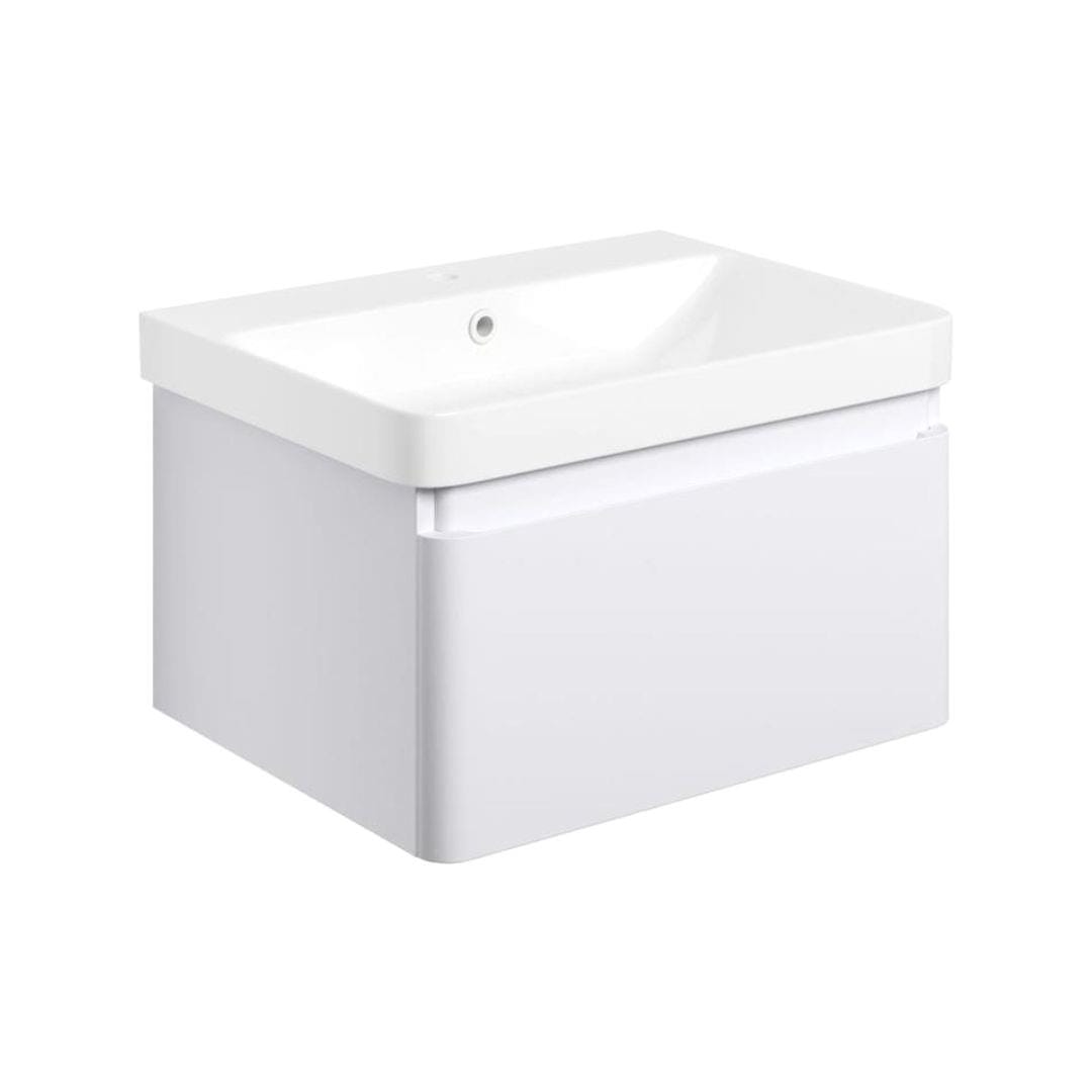 Aquarius Vanity Unit Aquarius Sophie 605mm Wall Hung Vanity Unit, Close Coupled Toilet, Tap and Fittings Bundle