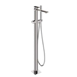 Aquarius Bathrooms Freestanding Bath Filler Chrome Aquarius Varda Floor Standing Bath Shower Mixer with Shower Kit